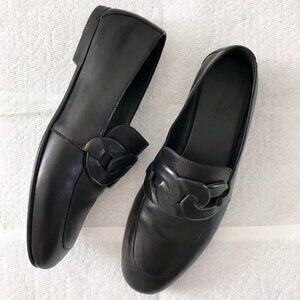 Hermes Black Leather Loafer